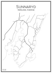 Stadskarta över Sunnaryd