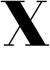 Poster med bokstaven X