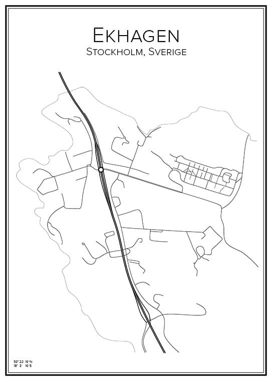 Stadskarta över Ekhagen