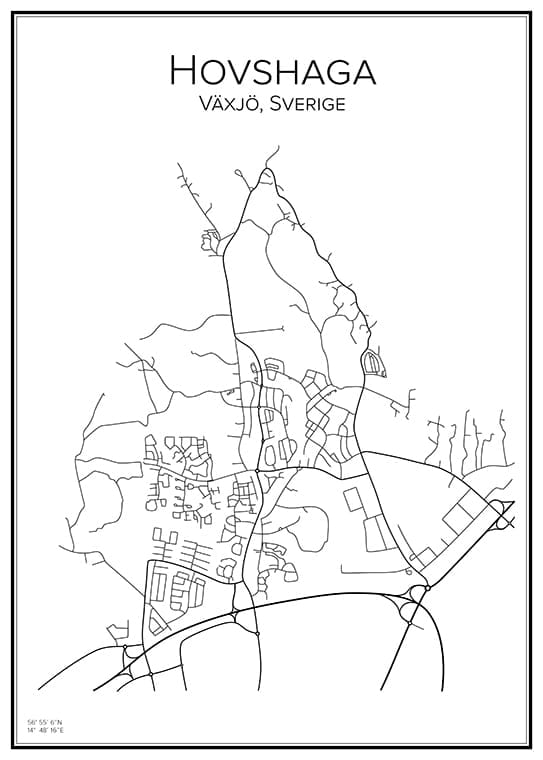 Stadskarta över Hovshaga