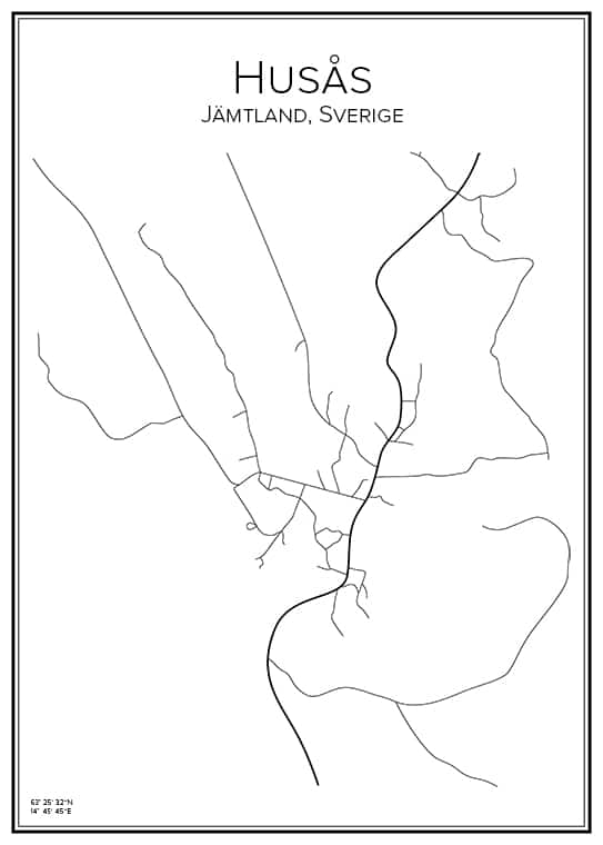 Stadskarta över Husås