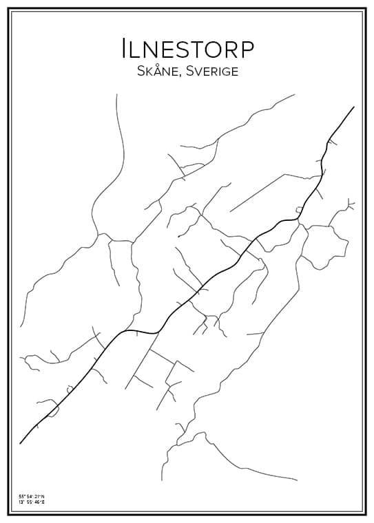 Stadskarta över Ilnestorp