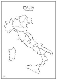 Stadskarta över Italien