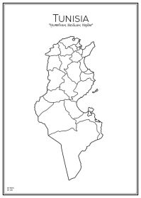 Stadskarta över Tunisien