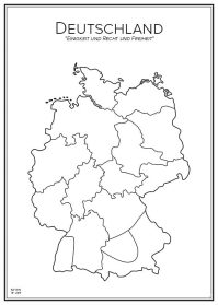 Stadskarta över Tyskland
