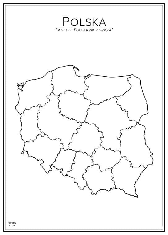 Stadskarta över Polen