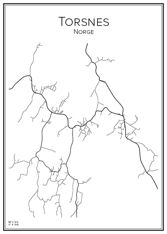 Stadskarta över Torsnes