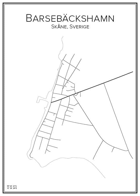 Stadskarta över Barsebäckshamn