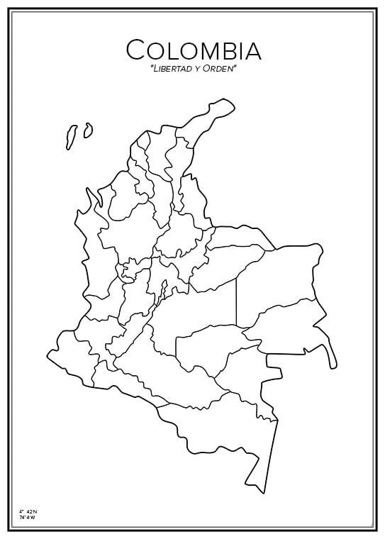 Stadskarta över Colombia