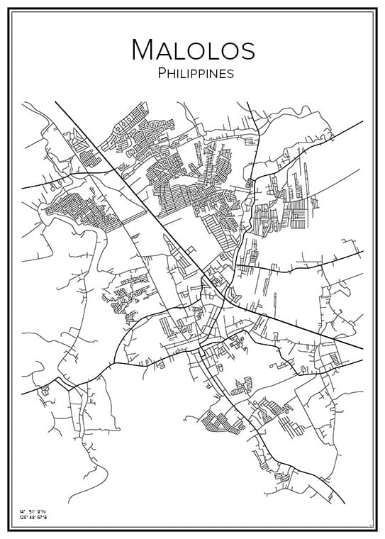 Stadskarta över Malolos