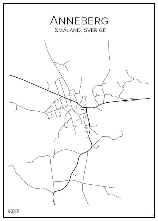 Stadskarta över Anneberg