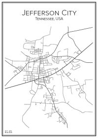 Stadskarta över Jefferson City