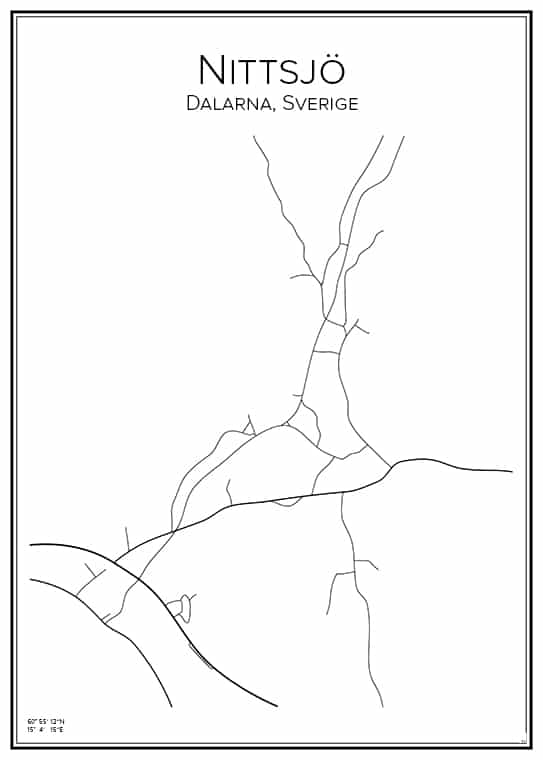 Stadskarta över Nittsjö
