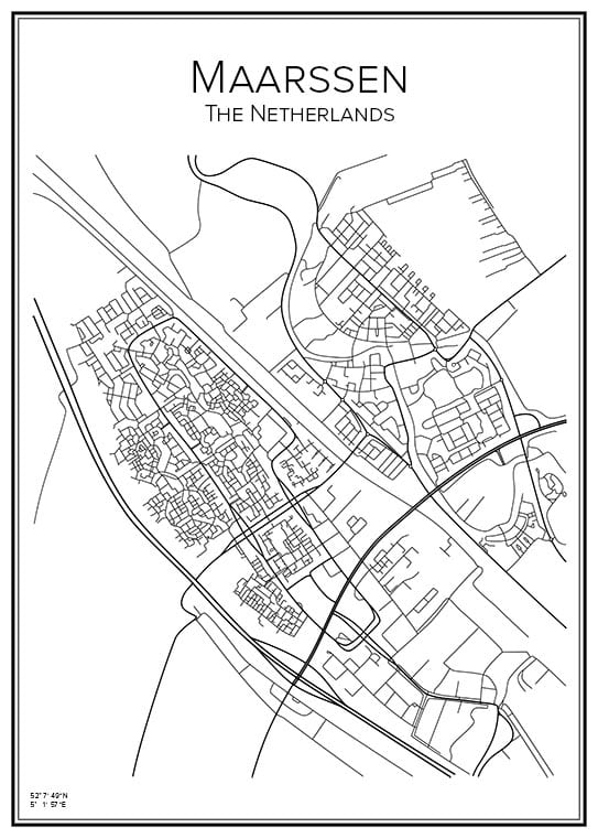 Stadskarta över Maarssen