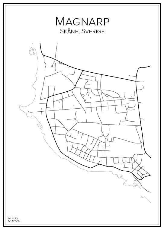 Stadskarta över Magnarp