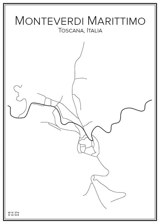 Stadskarta över Monteverdi Marittimo