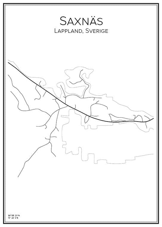 Stadskarta över Saxnäs