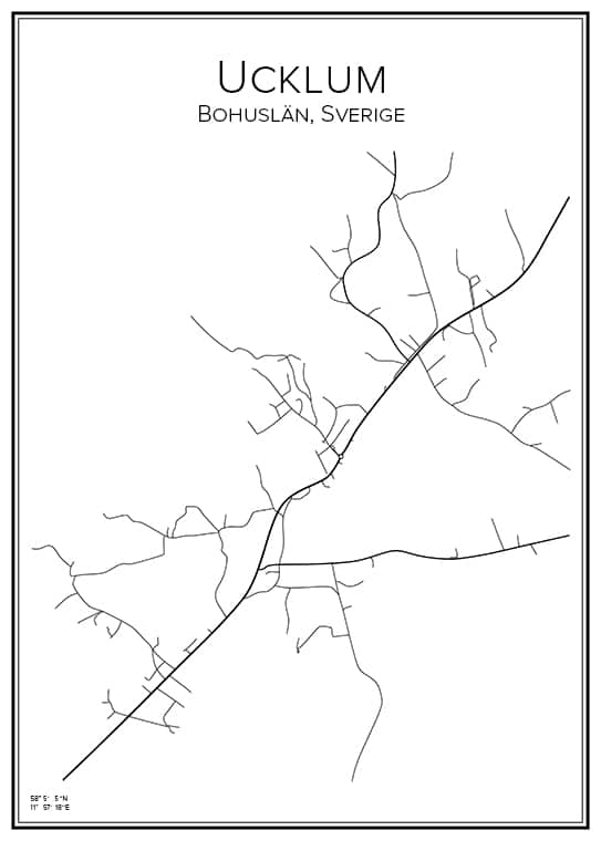 Stadskarta över Ucklum