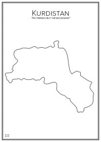 Stadskarta över Kurdistan