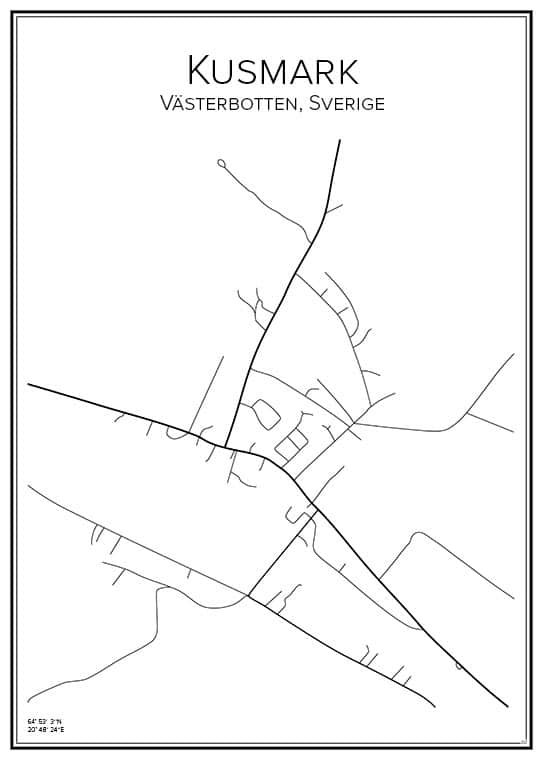 Stadskarta över Kusmark