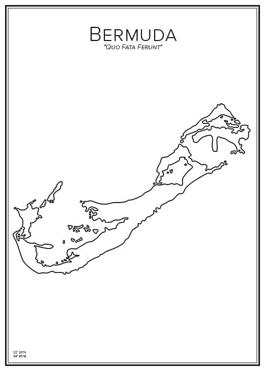 Stadskarta över Bermuda