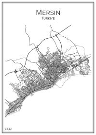 Stadskarta över Mersin