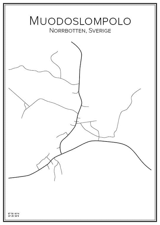 Stadskarta över Muodoslompolo