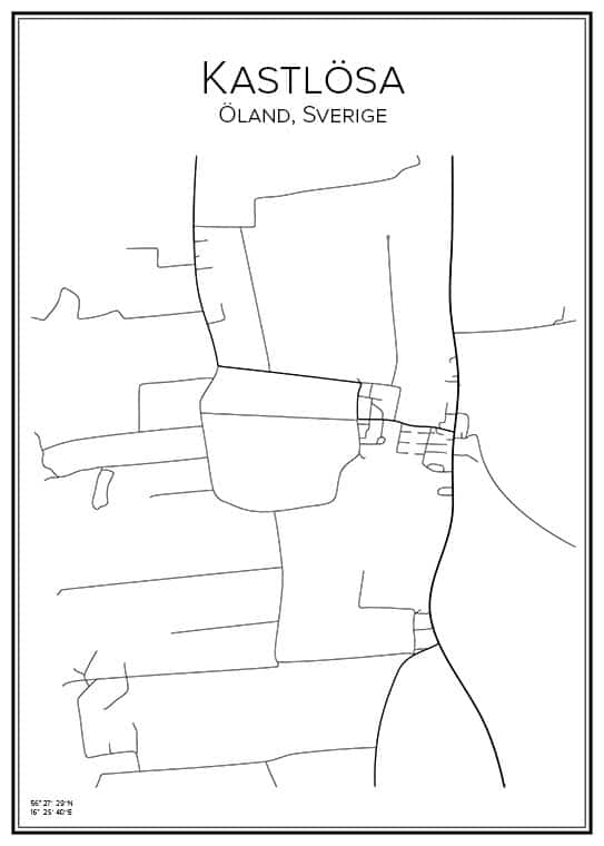 Stadskarta över Kastlösa