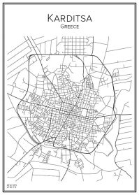 Stadskarta över Karditsa