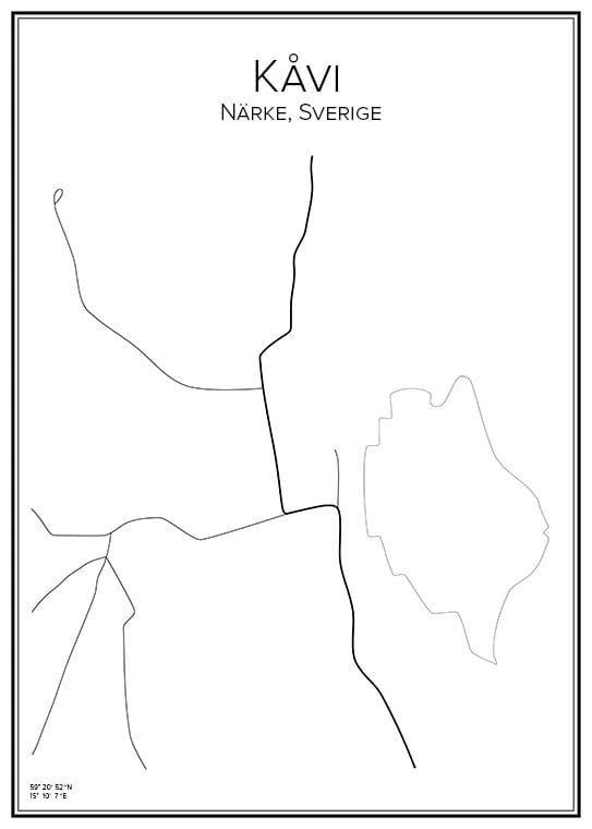 Stadskarta över Kåvi