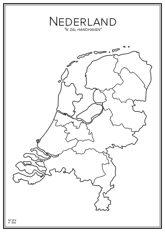 Stadskarta över Nederländerna