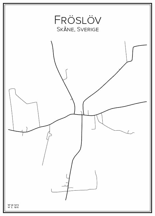 Stadskarta över Fröslöv
