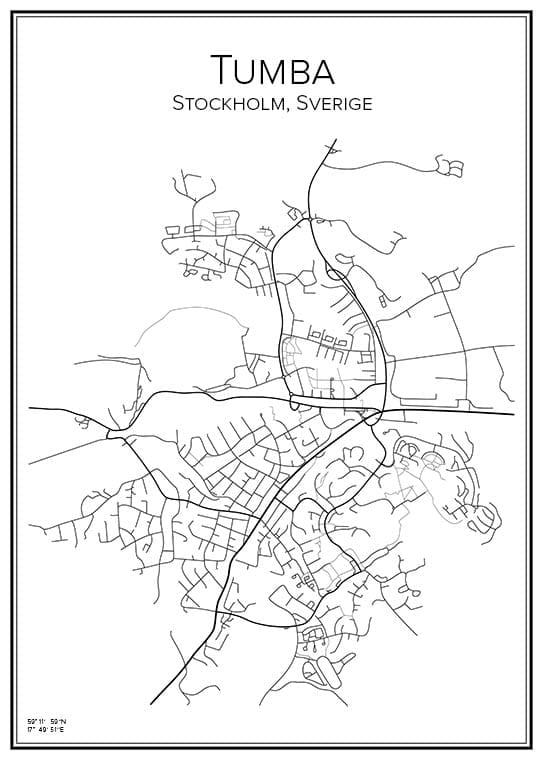 Stadskarta över Tumba