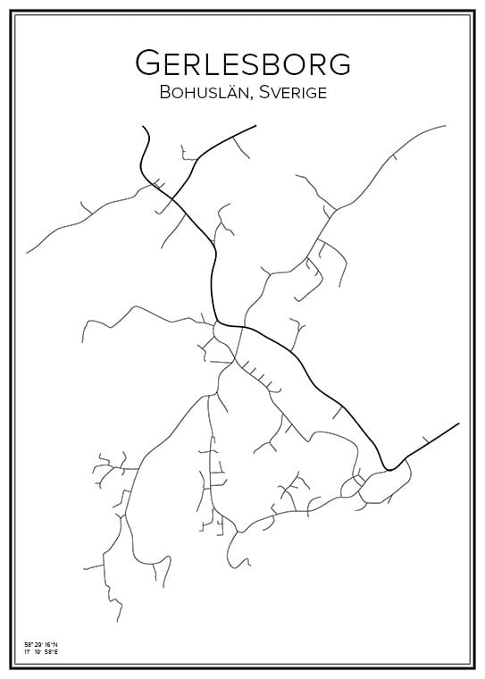 Stadskarta över Gerlesborg