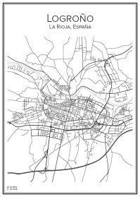 Stadskarta över Logrono