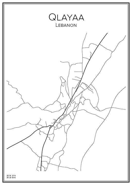 Stadskarta över Qlayaa