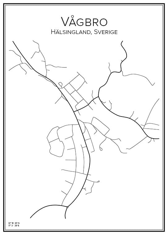 Stadskarta över Vågbro