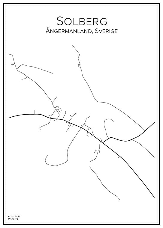 Stadskarta över Solberg