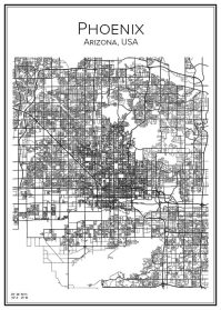 Stadskarta över Phoenix