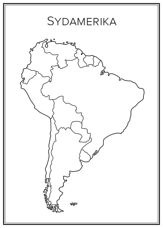 Karta över Sydamerika