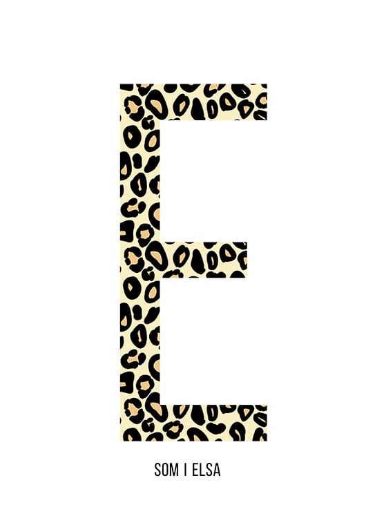 Bokstaven E leopard