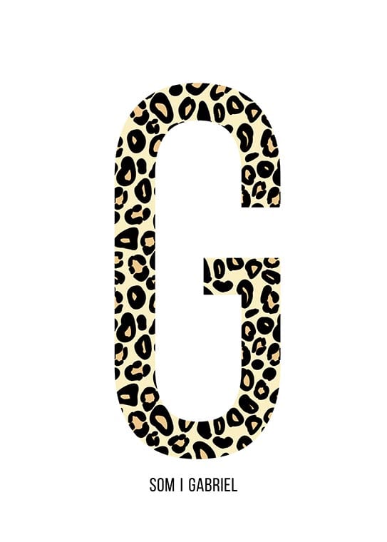 Bokstaven G leopard