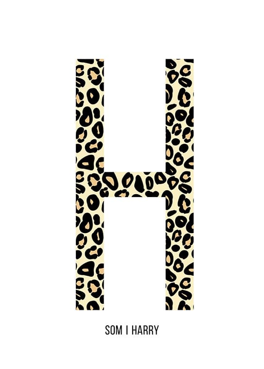 Bokstaven H leopard