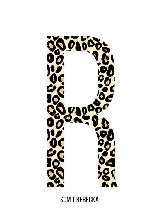 Bokstaven R leopard