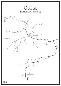 Stadskarta över Glose