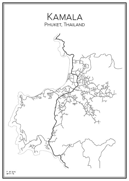 Stadskarta över Kamala