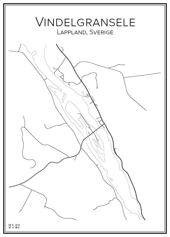 Stadskarta över Vindelgransele
