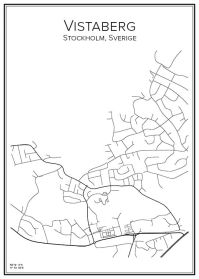 Stadskarta över Vistaberg