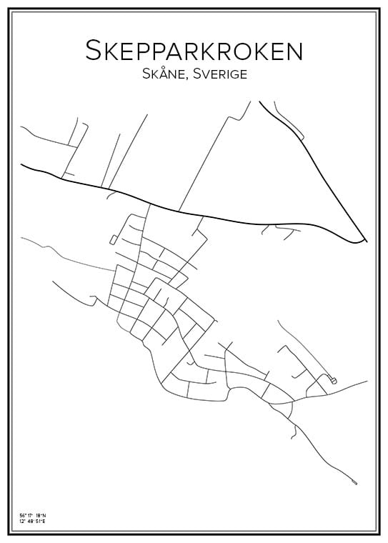 Stadskarta över Skepparkroken