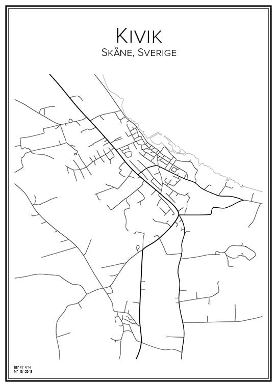 Stadskarta över Kivik